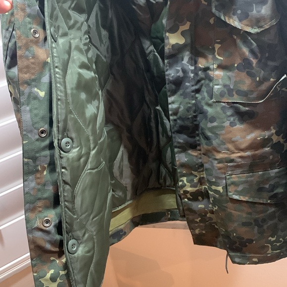 Brandit M65 Men’s Medium Flecktarn Standard Tactical Parka w/ Hood & Liner - Picture 7 of 7